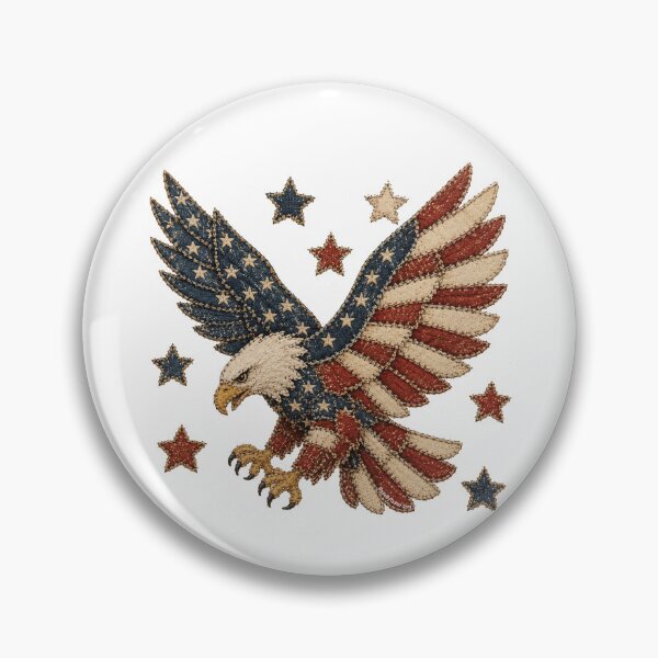 Item preview, Faux Patchwork American Eagle - 250 USA 4th Of July - Patriot Vintage Quilt Style Graphic designed and sold by Made by Tamar.