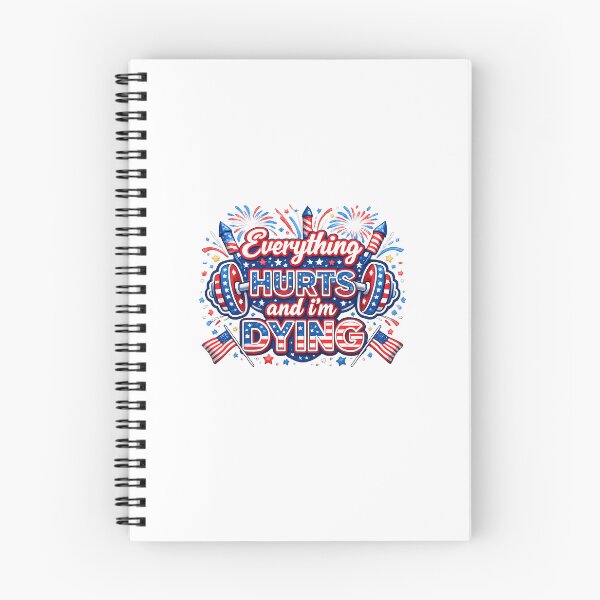 Item preview, Everything Hurts I'm Dying Gym Patriotic Weightlifting Humor designed and sold by chattsuede.