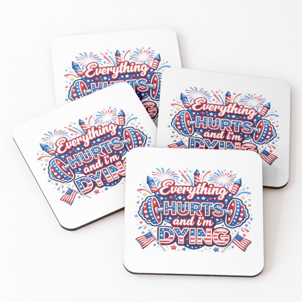 Item preview, Everything Hurts I'm Dying Gym Patriotic Weightlifting Humor designed and sold by chattsuede.