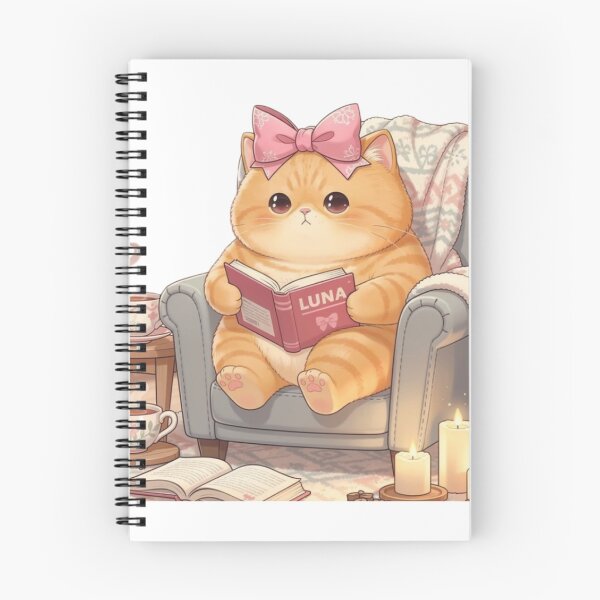 Item preview, Cozy Reading Cat | Luna Series designed and sold by Moody Vibes Studio.