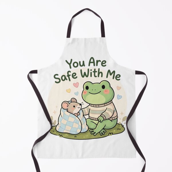 Item preview, You Are Safe With Me – Cozy Frog & Mouse Wholesome Comfort Art designed and sold by ArtsyExplorer.