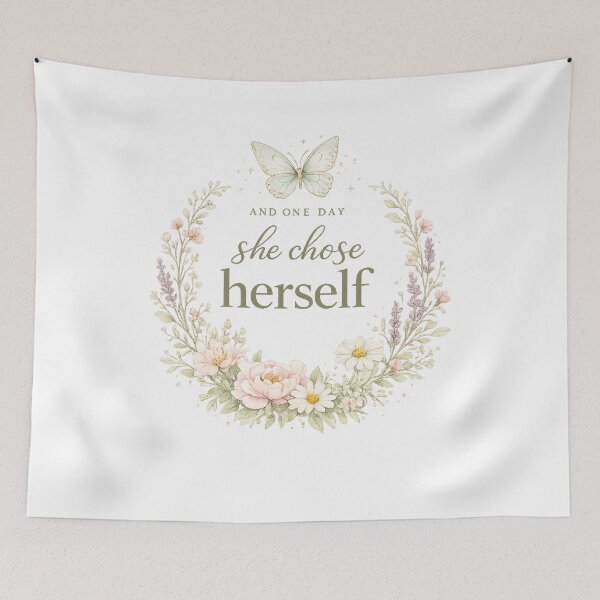 Item preview, She Chose Herself Self Love Gift for Her Women Empowerment Butterfly Shirt designed and sold by DreamelleStudio.