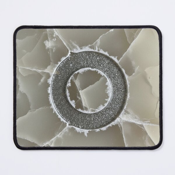 Item preview, Abstract Cracked Onyx Stone with Metal Ring designed and sold by TheDenimArt.