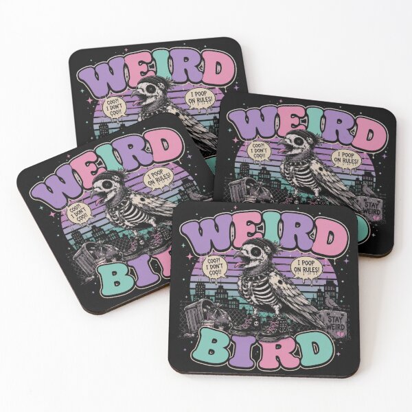 Item preview, Weird Bird Skeleton Crow Goth T-Shirt – Stay Weird Pastel Goth Raven designed and sold by printedartgoods.
