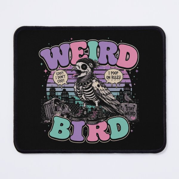 Item preview, Weird Bird Skeleton Crow Goth T-Shirt – Stay Weird Pastel Goth Raven designed and sold by printedartgoods.