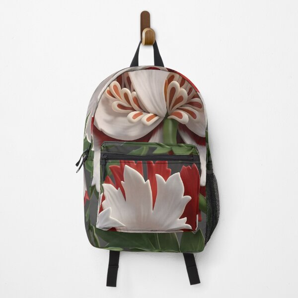 Item preview, William Morris Honeysuckle Red and White Flower designed and sold by Vicky Brago-Mitchell®.