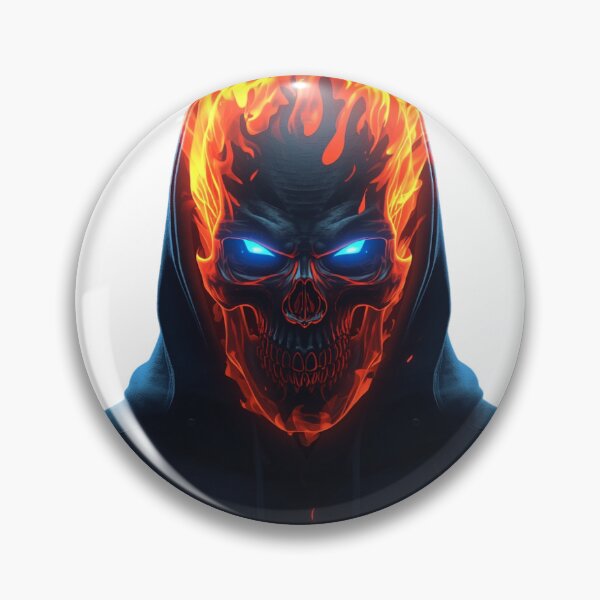 Item preview, Flaming Skull Demon Hooded Graphic Art designed and sold by UrbanVoid Studio.