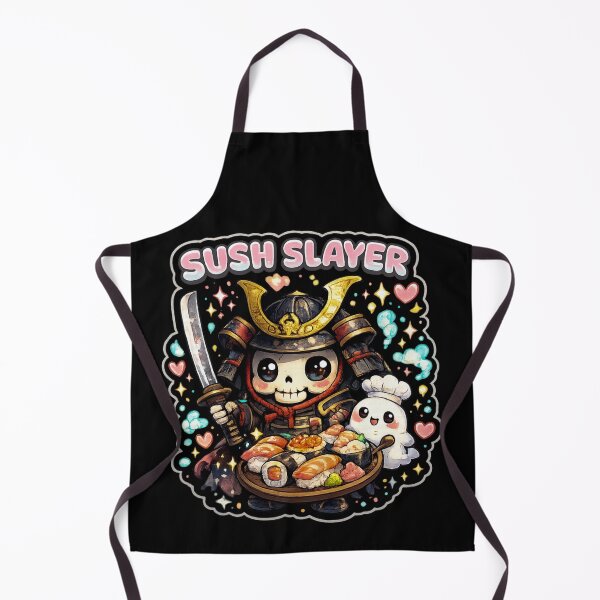 Item preview, Sushi Slayer Kawaii Samurai Skeleton Sticker designed and sold by Ecocrushstudio.