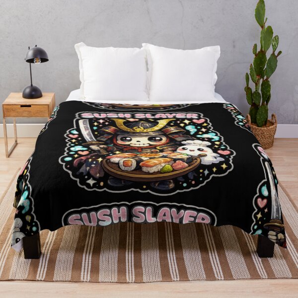 Item preview, Sushi Slayer Kawaii Samurai Skeleton Sticker designed and sold by Ecocrushstudio.