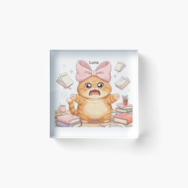 Item preview, Angry Study Cat Exam Meltdown designed and sold by Moody Vibes Studio.