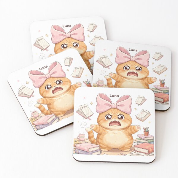Item preview, Angry Study Cat Exam Meltdown designed and sold by Moody Vibes Studio.