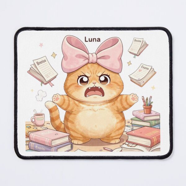 Item preview, Angry Study Cat Exam Meltdown designed and sold by Moody Vibes Studio.