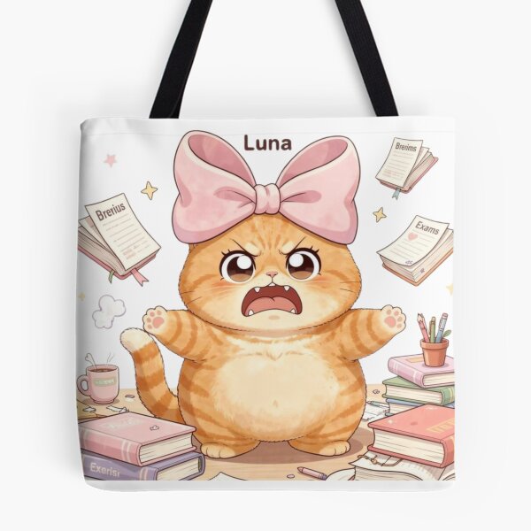 Item preview, Angry Study Cat Exam Meltdown designed and sold by Moody Vibes Studio.