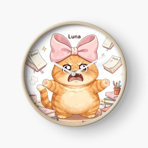 Item preview, Angry Study Cat Exam Meltdown designed and sold by Luna's World - Moody Vibes Studio.