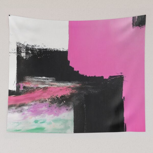 Item preview, Abounding Love: Pink, White, And Black Abstract Art designed and sold by DEC02.