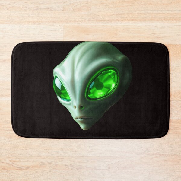 Item preview, Retro UFO Alien Glowing  Emerald Eyes Extraterrestrial designed and sold by highvibz72.