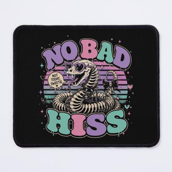Item preview, No Bad Hiss Skeleton Snake Goth T-Shirt – Not Today Sweetie Pastel Goth Snake designed and sold by printedartgoods.
