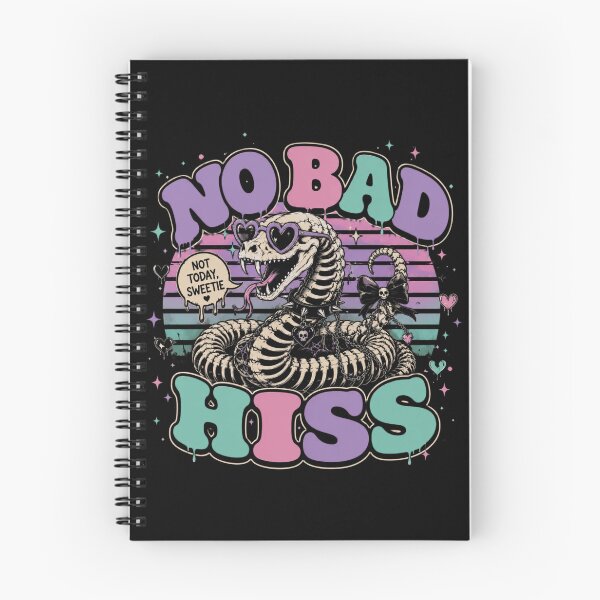 Item preview, No Bad Hiss Skeleton Snake Goth T-Shirt – Not Today Sweetie Pastel Goth Snake designed and sold by printedartgoods.