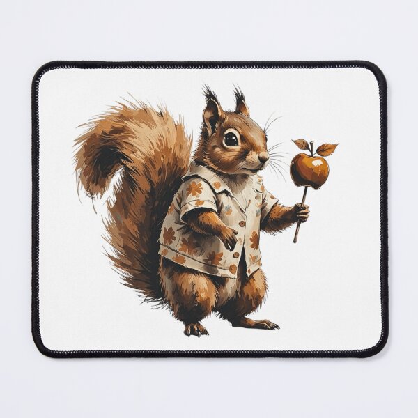 Item preview, Autumn Squirrel with Caramel Apple designed and sold by AQUILAKREO.