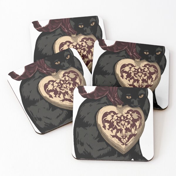 Item preview, Velvet Locket Black Cat designed and sold by IllumeInk.