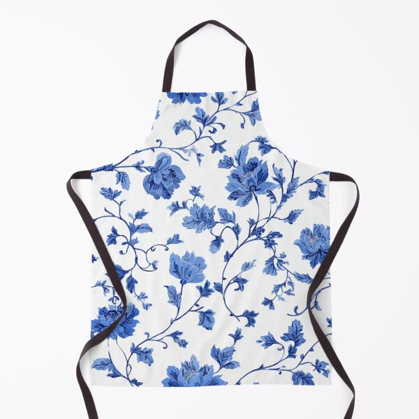 Item preview, Royal Delft Blue Floral Branches Portuguese Inspired Pattern designed and sold by GrinGalore.