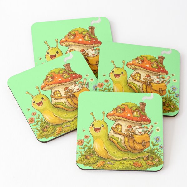 Item preview, Cute Snail Mail Postman - Mushroom House Snail Sticker Art designed and sold by MT-Hub | Cute Aesthetic Art, Stickers & Phone Cases.