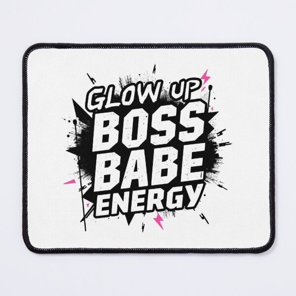 Item preview, Glow Up Boss Babe Energy. Trendy Feminist Girl Power Motivational Typography Design designed and sold by Aarvya Fashion Club ( A.F.C ).