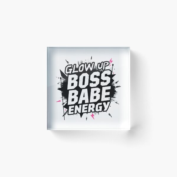 Item preview, Glow Up Boss Babe Energy. Trendy Feminist Girl Power Motivational Typography Design designed and sold by Aarvya Fashion Club ( A.F.C ).