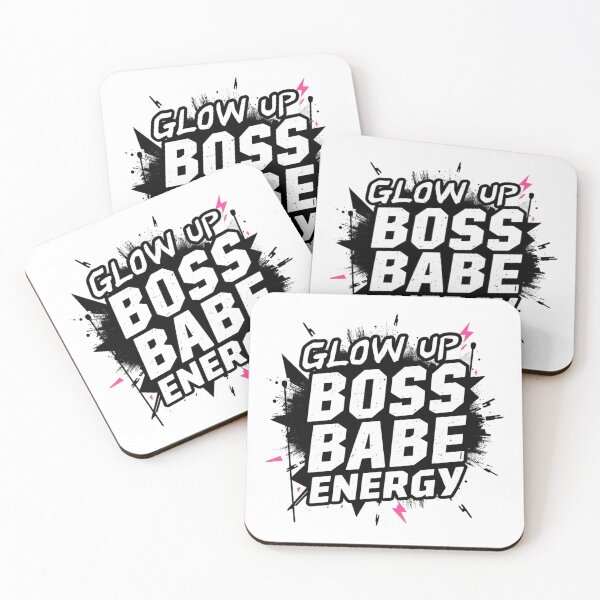 Item preview, Glow Up Boss Babe Energy. Trendy Feminist Girl Power Motivational Typography Design designed and sold by Aarvya Fashion Club ( A.F.C ).