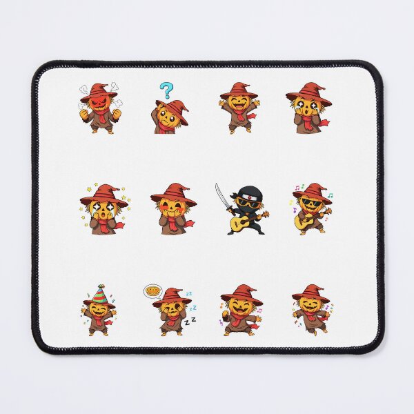 Item preview, Cute Scarecrow Emoji Sticker Pack designed and sold by RamyGallery.