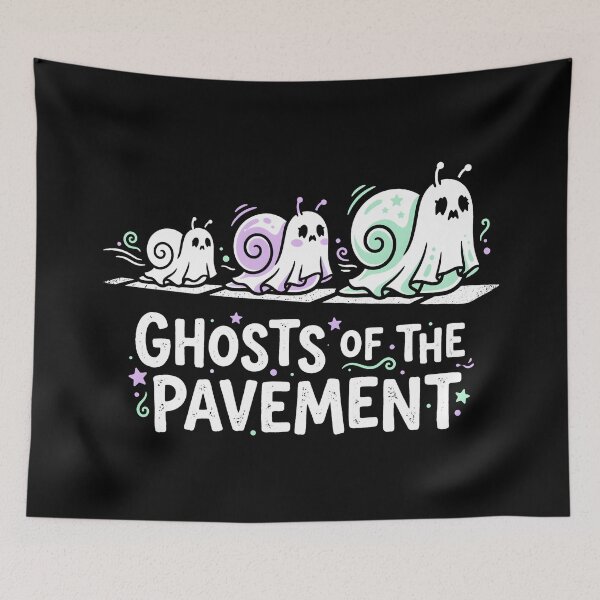 Item preview, Ghosts Of The Pavement Cute Snail Halloween designed and sold by SplashTastic.