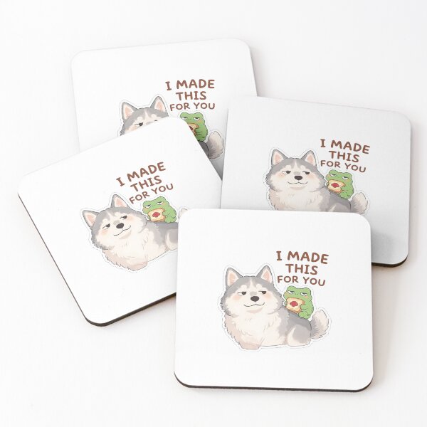 Item preview, Cute Husky and Frog Best Friends designed and sold by carestazafeli.