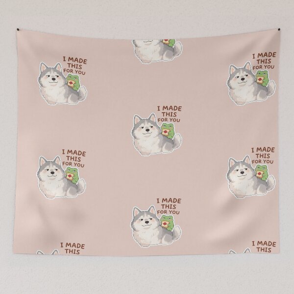Item preview, Cute Husky and Frog Best Friends designed and sold by carestazafeli.