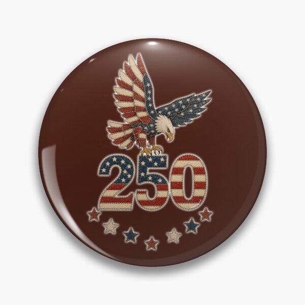 Item preview, Faux Patchwork 250 USA American Eagle - 4th Of July - Patriot Vintage Quilt Style Graphic designed and sold by Made by Tamar.