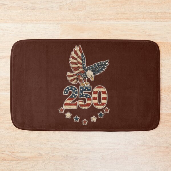 Item preview, Faux Patchwork 250 USA American Eagle - 4th Of July - Patriot Vintage Quilt Style Graphic designed and sold by Made by Tamar.