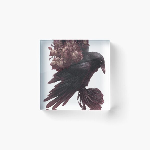 Item preview, Mourning Bouquet Raven designed and sold by IllumeInk.