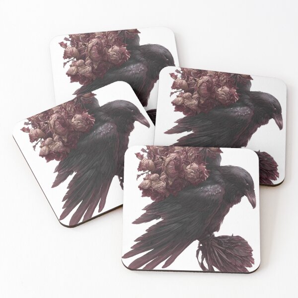 Item preview, Mourning Bouquet Raven designed and sold by IllumeInk.