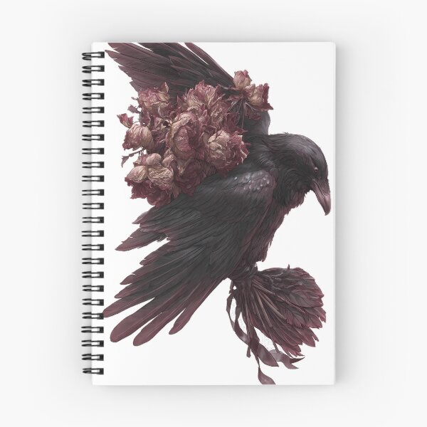 Item preview, Mourning Bouquet Raven designed and sold by IllumeInk.