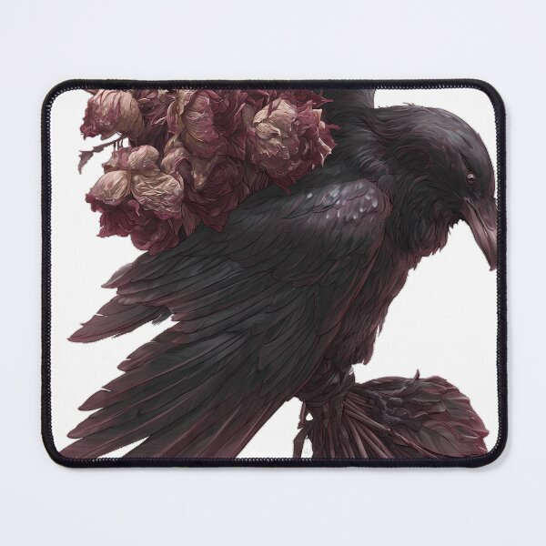 Item preview, Mourning Bouquet Raven designed and sold by IllumeInk.