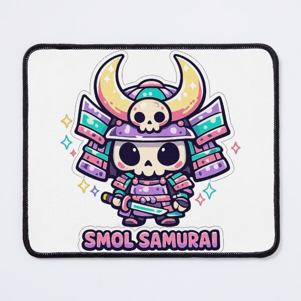 Item preview, Smol Samurai Kawaii Skeleton Warrior Pastel Armor Sticker designed and sold by Ecocrushstudio.