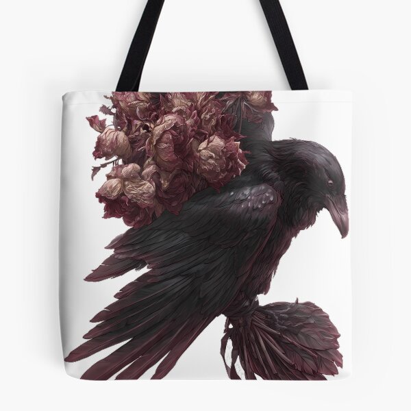 Item preview, Mourning Bouquet Raven designed and sold by IllumeInk.