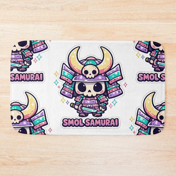 Item preview, Smol Samurai Kawaii Skeleton Warrior Pastel Armor Sticker designed and sold by Ecocrushstudio.