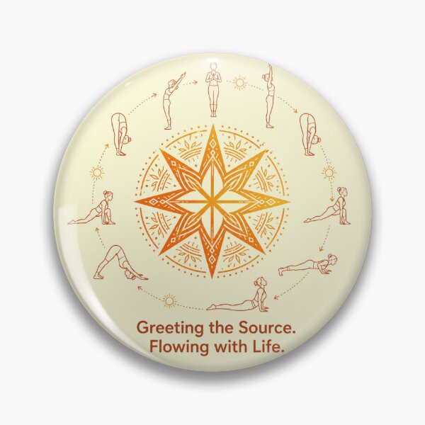 Item preview, Greeting the Source. Flowing with Life. | Alatir Sun Salutation Design designed and sold by InnerwayStudio.