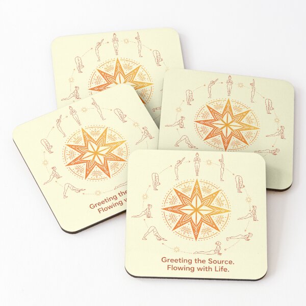 Item preview, Greeting the Source. Flowing with Life. | Alatir Sun Salutation Design designed and sold by InnerwayStudio.