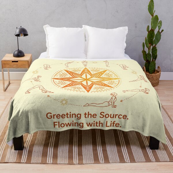 Item preview, Greeting the Source. Flowing with Life. | Alatir Sun Salutation Design designed and sold by InnerwayStudio.