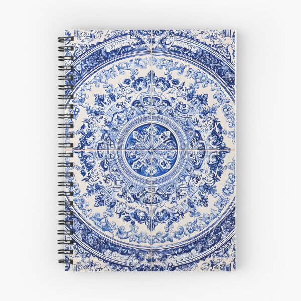 Item preview, French Porcelain Royal Delft Blue Portuguese Inspired Pattern designed and sold by GrinGalore.