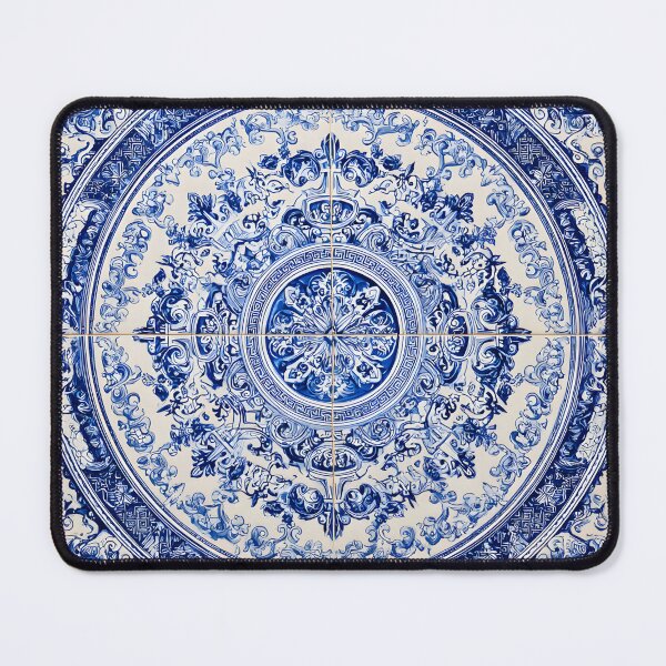 Item preview, French Porcelain Royal Delft Blue Portuguese Inspired Pattern designed and sold by GrinGalore.