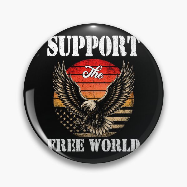 Item preview, Support The Free World Liberty Shield Emblem - Patriotic Western Values Freedom - Distressed Retro Minimalist  designed and sold by Jt41.