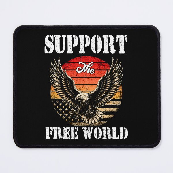 Item preview, Support The Free World Liberty Shield Emblem - Patriotic Western Values Freedom - Distressed Retro Minimalist designed and sold by Jt41.