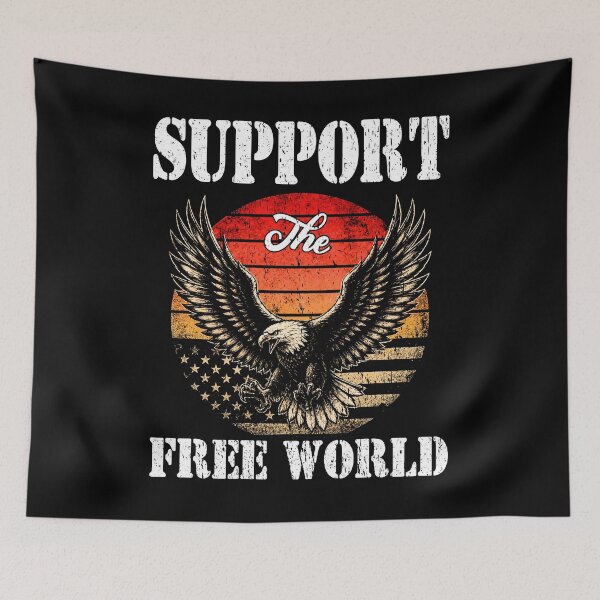 Item preview, Support The Free World Liberty Shield Emblem - Patriotic Western Values Freedom - Distressed Retro Minimalist  designed and sold by Jt41.